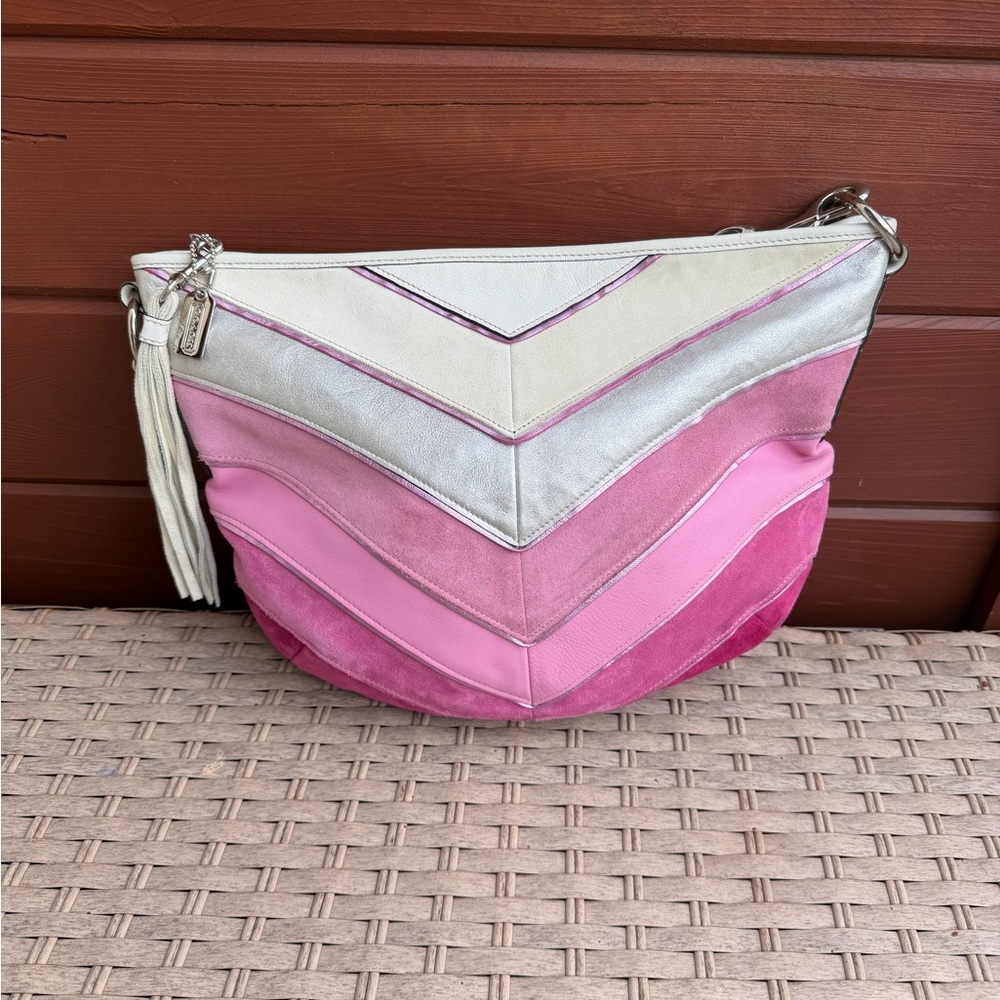 Coach Limited Edition Pink Chevron SoHo Hobo bag 3664
